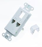 On-Q WP1000-WH Phone/Data Standard Strap White 3 Ports Phone/Data/Blank