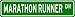 Kitchen & Housewares : MARATHON RUNNER Street Sign ~ Custom Aluminum Street Signs