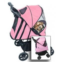 Happy Trails Folding Pet Stroller - Plus - by Pet Gear - PG8150PI (Pink) (12