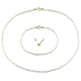 Children’s Rice Pearl Flower Jewelry Set
