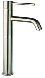 La Toscana 78PW211L Elba Tall Single Post Mount Lavatory Faucet with Metal Pop-Up Drain, Brushed Nickel