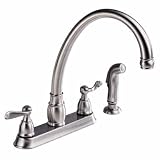 DELTA/PEERLESS FAUCET CO. P99596-SS TWO HANDLE KITCHEN FAUCET - STAIN NICKEL FINISH