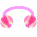 BIOPLAST Pink BLAZING BASEBALL Circular Horse Shoe
