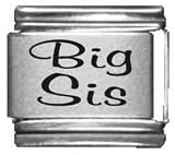 Clearly Charming Big Sis Laser Italian Charm
