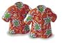 SALT & PEPPER SET - RED ALOHA SHIRT - ISLAND DECOR