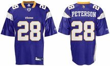 Adrian Peterson Youth Jersey: Reebok Purple Replica #28 Minnesota Vikings Jersey - Small (8)