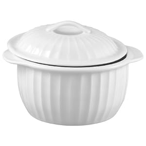 HIC Porcelain 64-Ounce Casserole Dish with Lid by 