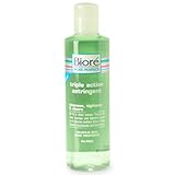 Biore Triple Action Astringent Oil Free Salicylic Acid Acne Treatment Oil - Free Cleanses, Tightens & Clears 8.5 oz