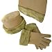 CAMEL LUXURIOUS CLOCHE 3 PIECE HAT, SCARF & GLOVE SET