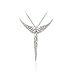 Sterling Silver Angel Wing CZ Pendant