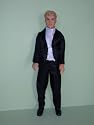 Ken Doll 2pc Black Tuxedo Suit with Pink Tie