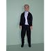 Ken Doll 2pc Black Tuxedo Suit with Pink Tie Made to Fit the Ken Doll