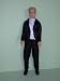 Ken Doll 2pc Black Tuxedo Suit with Pink Tie