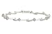 1 1/8 Carat Tanzanite and Diamond 10K White Gold Bracelet