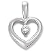 Platinum Diamond Heart Pendant