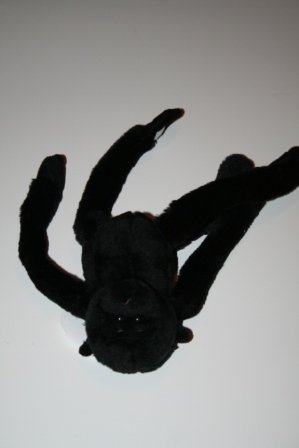 black monkey plush with velco hands  more detail click!