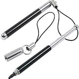 Universal Retractable Stylus #1, Black for HTC Fuze Touch Pro Touch Pro2 LG Incite Xenon Samsung Behold Eternity Finesse Instinct Memoir Solstice