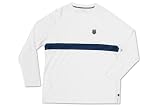 K-Swiss Reinforcer LS Crew (COLOR: White/Blue, SIZE:Small)