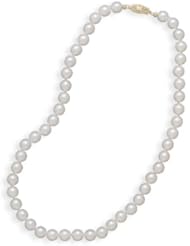 30" 7.5-8mm Grade A Cultured Akoya Pearl Necklace