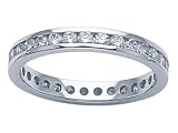 0.95 cts Round Diamonds Eternity Band - Platinum, 18kt White or Yellow Gold