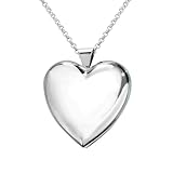 Sterling Silver Heart Locket Pendant, 30