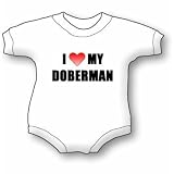 I Love My Doberman Baby Ultrasoft Onesie