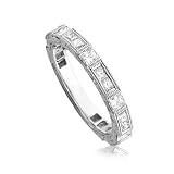 18k White Gold Princess Cut Diamond Wedding Band