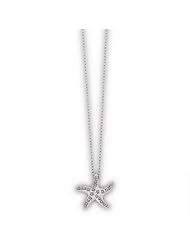 Sterling Silver Diamond Mystique Starfish 18 Necklace, Best Quality Free Gift Box Satisfaction Guaranteed