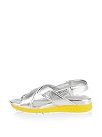 Prada Linea Rossa Sandalias de cuña (Plata / Amarillo)