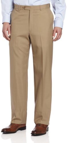 Ascott Browne Men's Big-Tall Expander Flat Front Pant, Tan, 52