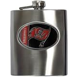 Tampa Bay Buccaneers Steel Hip Beverage Flask - NFL Football Fan Shop Sports Team Merchandise
