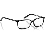 Gunnar Optiks HAU-00103 Haus Full Rim Color Enhanced Computer Glasses with European Modernistic Detailing and Crystalline Lens for Graphic Designers, Onyx Frame Finish