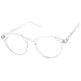 zeroUV Retro Keyhole Nose Bridge Clear Lens P3 Round Glasses 46mm (Clear/Clear)