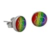 Boy & Boy Logo Earrings - 9mm - Sold as a Pair
