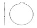 Extra Large 14K White Gold Hoop Earrings 2 2/5 Inches