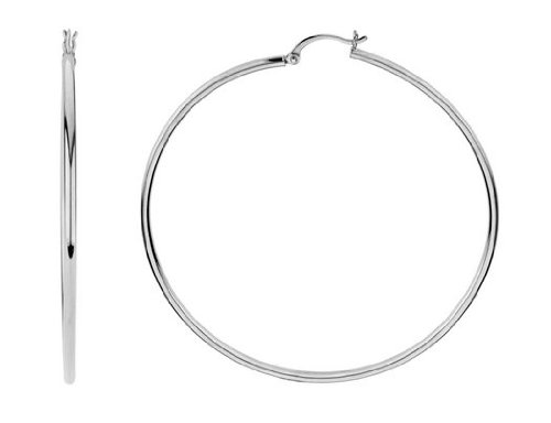 big gold hoops. Extra Large 10K White Gold