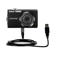 Klassisches USB Kabel f�r Nikon Coolpix S3000 mit Hot Sync und aufladen Einsatzm�glichkeiten - von Gomadic mit TipExchange Technology