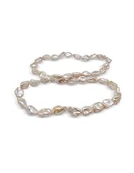 7mm Lavender Biwa Freshwater cultured pearl necklace
