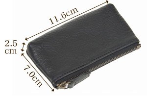 AIMPERIAL コイン入れ （黒） イタリア高級皮革使用 【高品質 オーソドックスなデザイン】