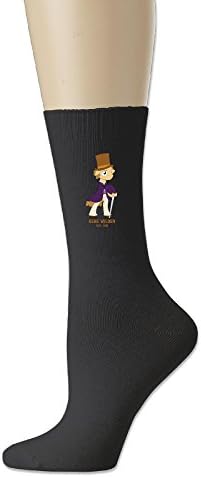 Casual Funny Cartoon Sheep Gene Wilder Athletic Crew Socks Black