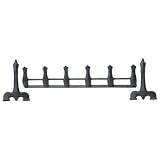 Monessen Decorative Cast Iron Fender Grate And Andirons