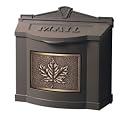 Gaines Leaf Design Wall Mount Mailbox - Metallic Bronze Antique Bronze
