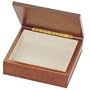 small burlwood finish wooden box