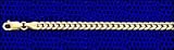 4MM 14kt Gold Flat Diamond Curb Necklace