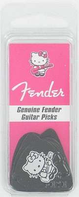 Fender 351 Shape Med Black Hello Kitty Pickpack (12Pk)