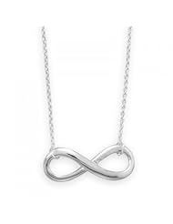 MMA Silver - 16 inch+1 inch+1 inch Infinity Necklace