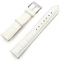 21mm PU Leather Replacement Watch Band Strap Watchband White
