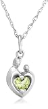Sterling Silver Mother & Child August Birthstone Pendant by Janel Russell, 18