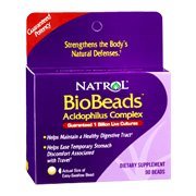 Natrol BioBeads Probiotic Acidophilus Complex Dietary Supplement Beads, 90-Count Value Size