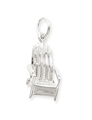 Genuine .925 Sterling Silver Beach Chair Charm. 100% Satisfaction Guaranteed.